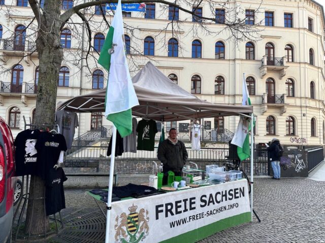 Infostand FREIE SACHSEN Leipzig
