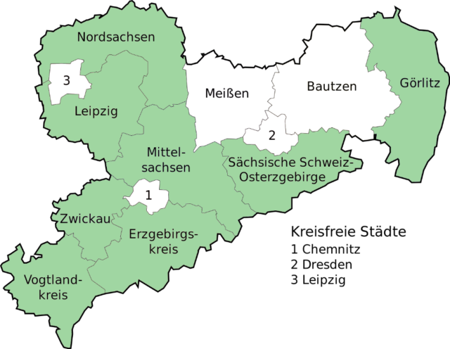 Sachsen Karte