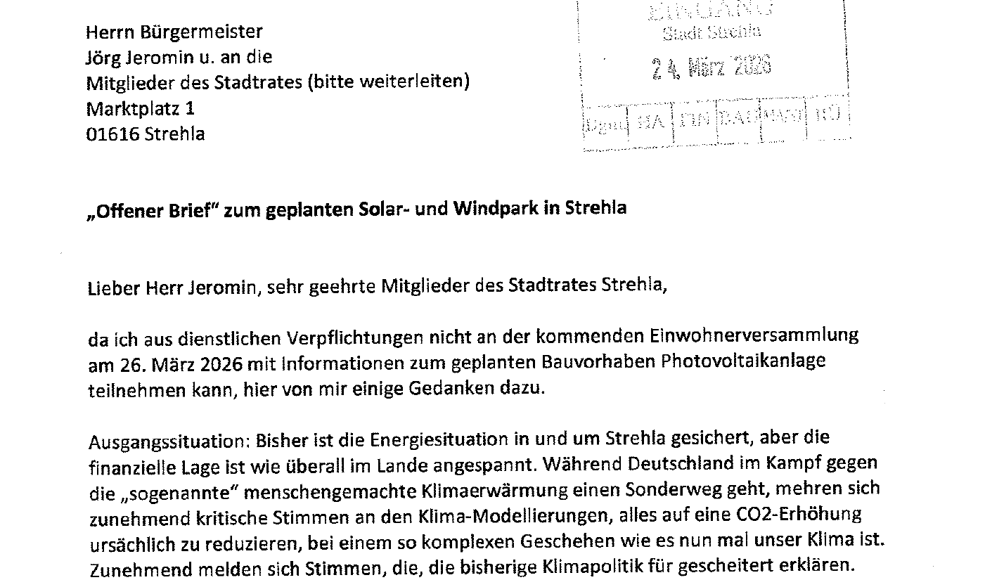 OFFENER BRIEF: DR. ARNDT LUDWIG FORDERT BÜRGERBETEILIGUNG EIN!